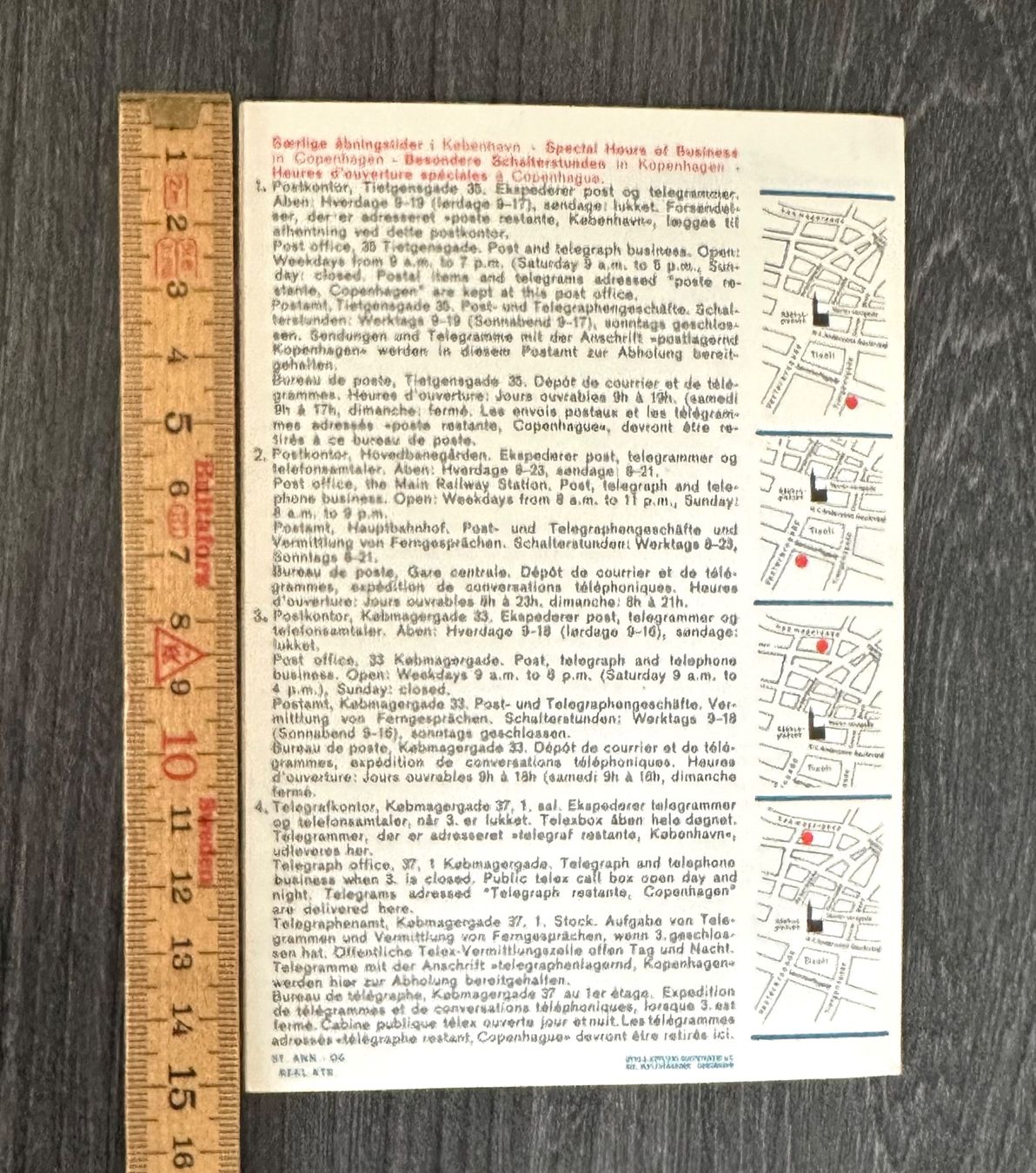 Documents: Flyer Prospekt PTT 1965 Dänemark – D'occasion à Zürich par brazerola 4