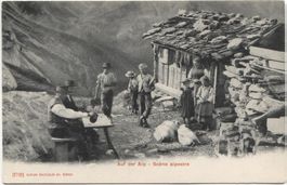 Landwirtschaft/Alpwirtschaft 1910 Scène alpestre BE/FR/VD?