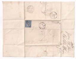 1865 Faltbrief 10 Rp Sitzende, Stabstempel ZILLIS