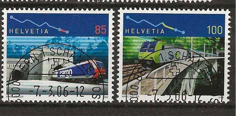 Alle Briefmarken: M1188  -Simplon / Loetschberg 1er jour – Gebraucht aus Trélex von Phil_Albert