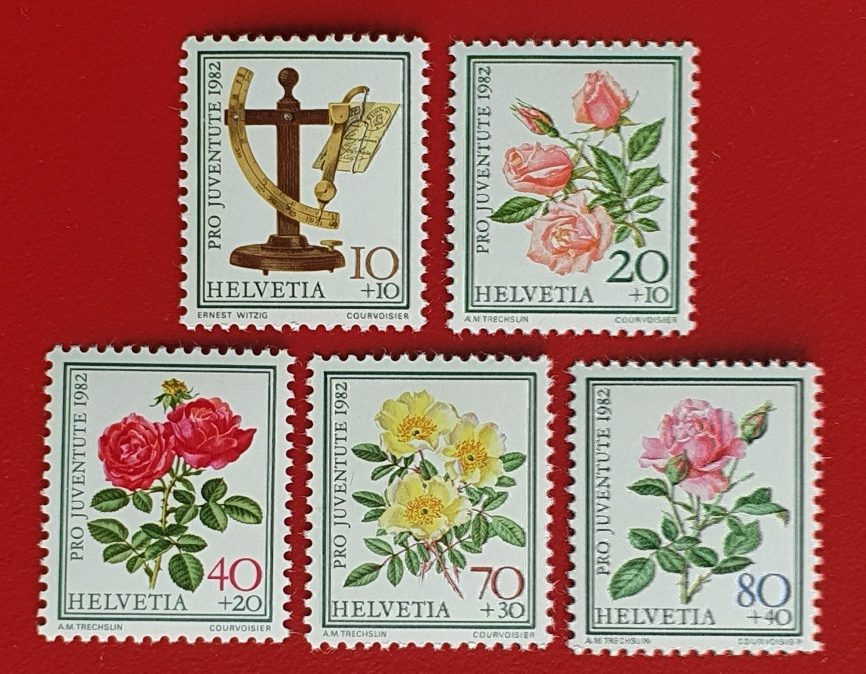 Tutti i francobolli: PRO JUVENTUTE SATZ 281 - 285 1982** POSTFRISCH – Nuovo (secondo la descrizione) da Düdingen venduto da Quartierstrasse