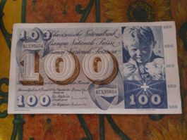 SUISSE  100  Francs  1972  (5604)  Billet