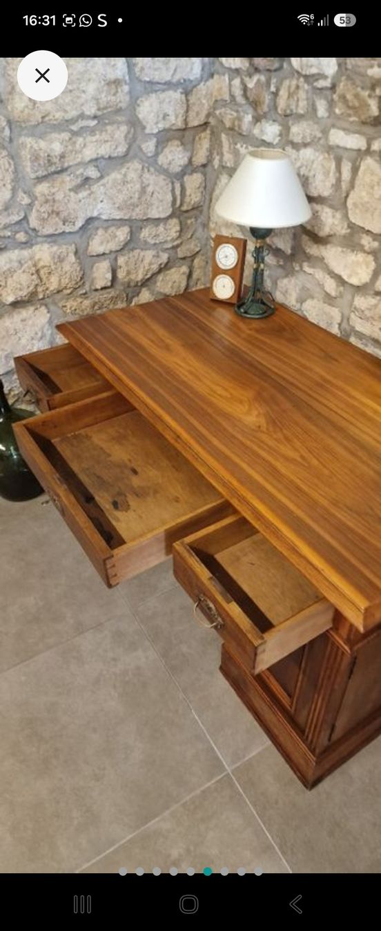 Scrivanie: Antiker massiver Schreibtisch Biedermeier – Usato da Füllinsdorf venduto da Pearl1 3
