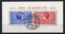 Pro Juventute Block 1937 Katalog-Nr. J83I/J84I gest. Gossau