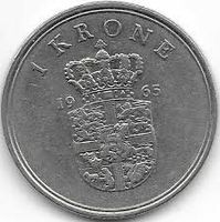1 Krone Dänemark 1965