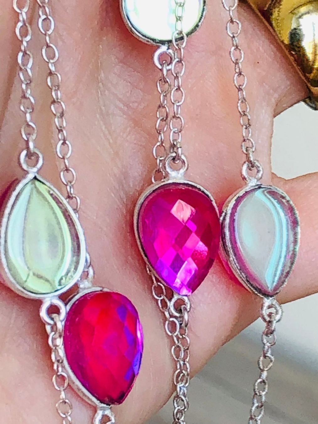 Catenine: Rainbow Fire Topaz Ethnic Handmade – Nuovo e nell'imballaggio originale da Genève venduto da AGBERG 6