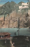 Kandersteg (BE) Oeschinensee mit Alphütte