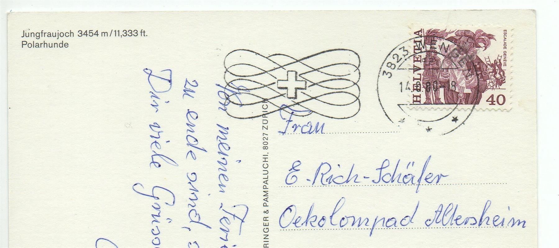 Cartes postales: JUNGFRAUJOCH Polarhunde Sphinx – D'occasion à Jona par philajona 1
