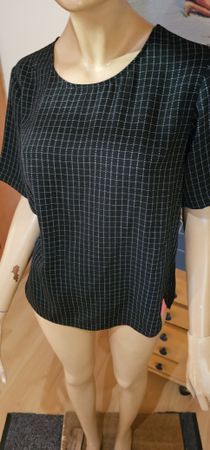 OPUS Bluse/Shirt, Grösse 38, schwarz-weiss kariert, Top Zust