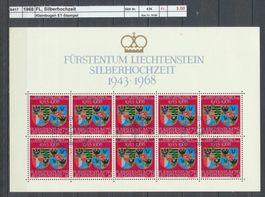 1968 FL, "Silberhochzeit" - Kleinbogen, ET - Stempel