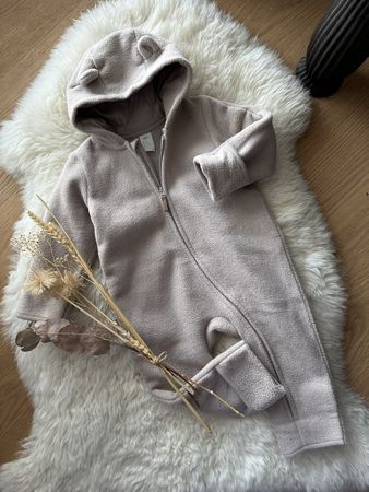 Baby Fleece Overall mit Öhrchen, Gr. 74 *NEUWERTIG
