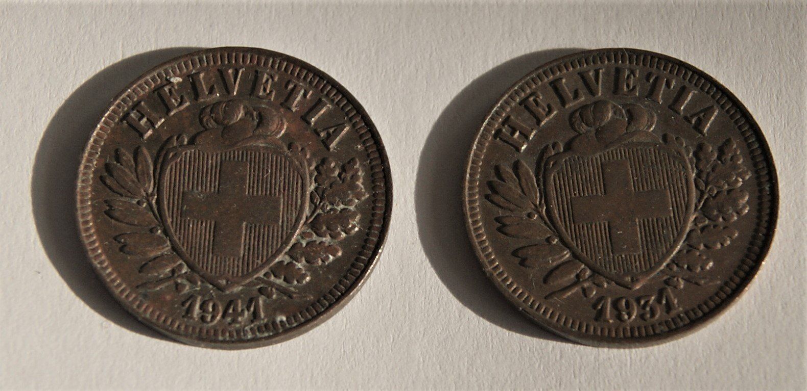 Tutti le monete: 2 x 2 RAPPEN-STÜCKE  1931/1941 – Usato da Stadel venduto da Wald100 1