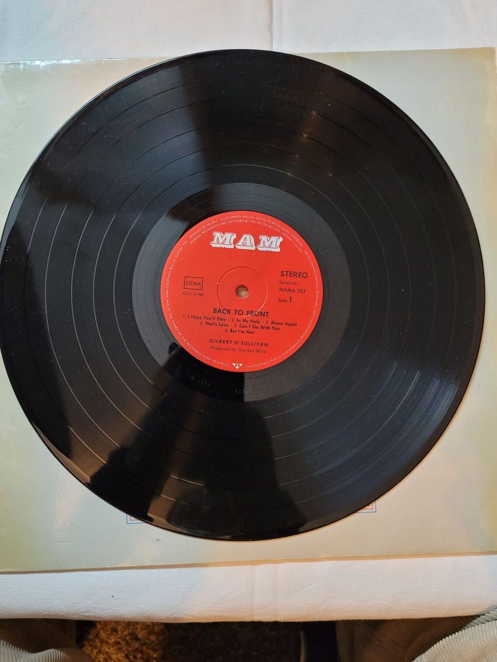 Dischi in vinile: Gilbert O'Sullivan - Back To Front - Vinyle 33T – Usato da La Chaux-de-Fonds venduto da reu_kx5l 2
