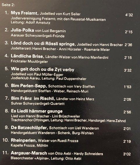 Dischi in vinile: Volkstümlicher Aargau (LP) – Usato da Grüningen venduto da azulmarron 3
