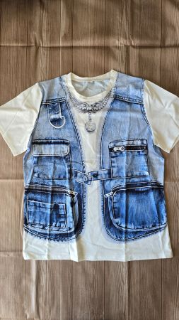 Optik T-Shirt - XL - Jeansweste & Statement-Look 5️⃣