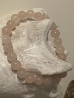 Rosenquarzperlen Armband hellrosa guter Zustand