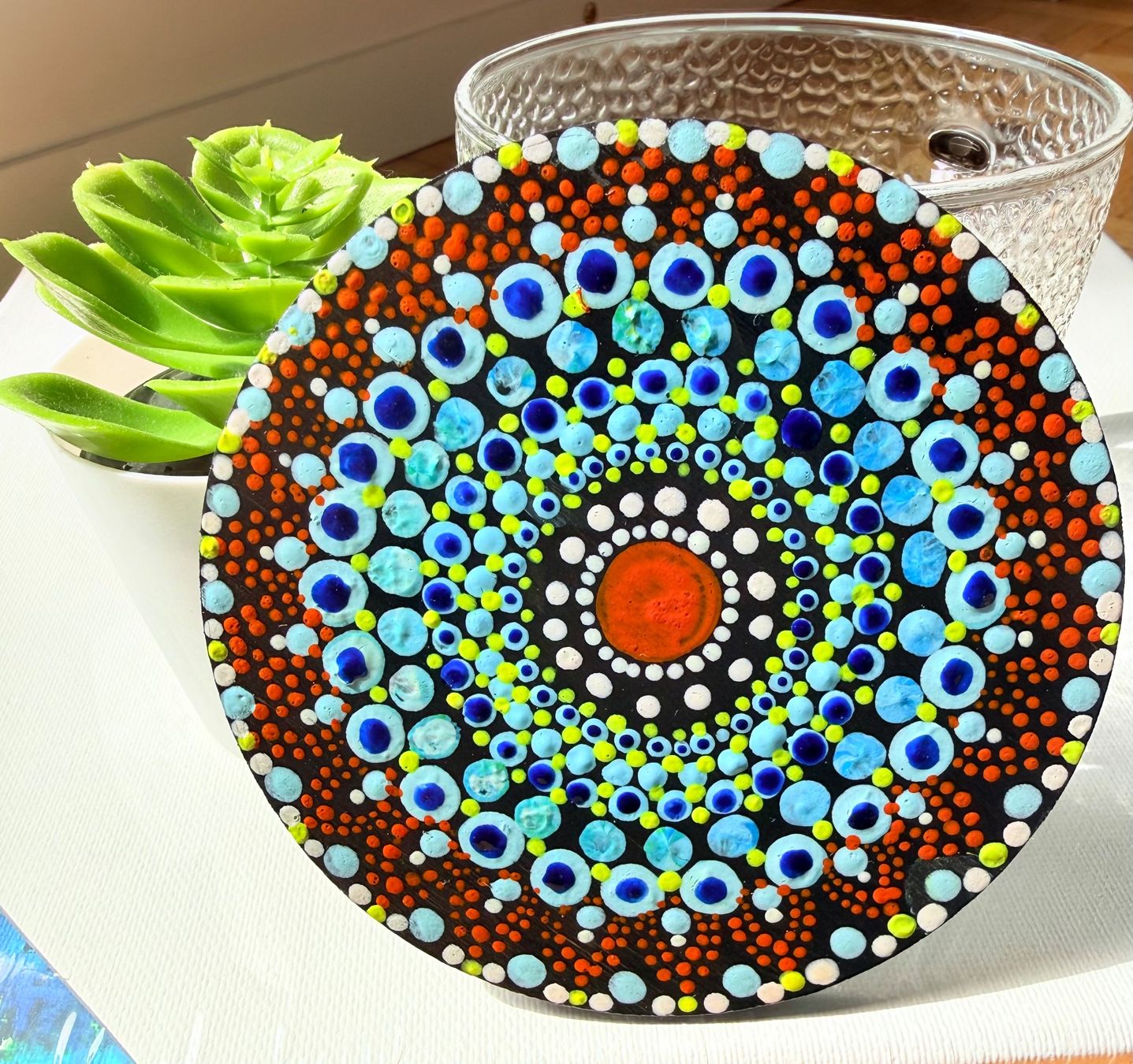Sottobicchieri: Handgemaltes Mandala, Untersetzern – Nuovo e nell'imballaggio originale da Opfikon venduto da aka_xl7l 3