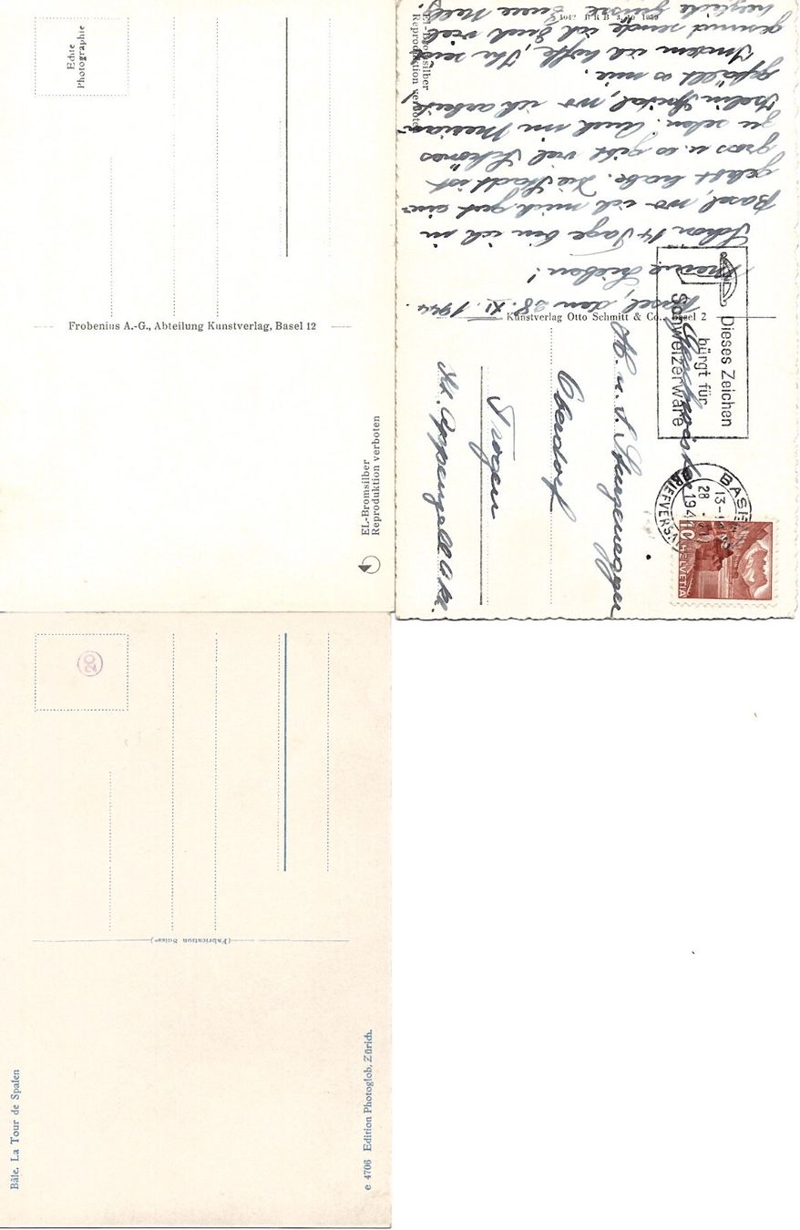 Cartoline postali: AK Basel schwarz/weiss – Usato da Brunnadern venduto da eichmann.anton 3