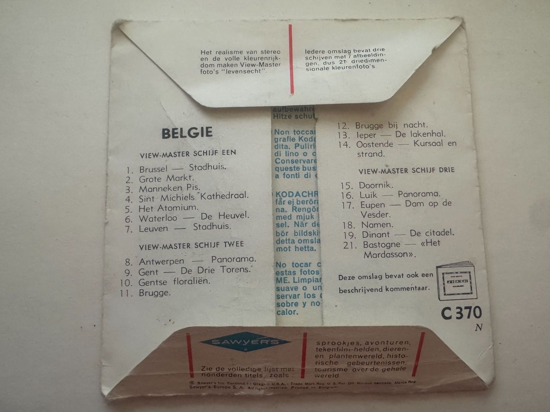 View-master Spielzeuge: View-Master 3D: Nr. C 370 BELGIE (3 Scheiben) – Gebraucht aus Tegerfelden von siebenmacky 1