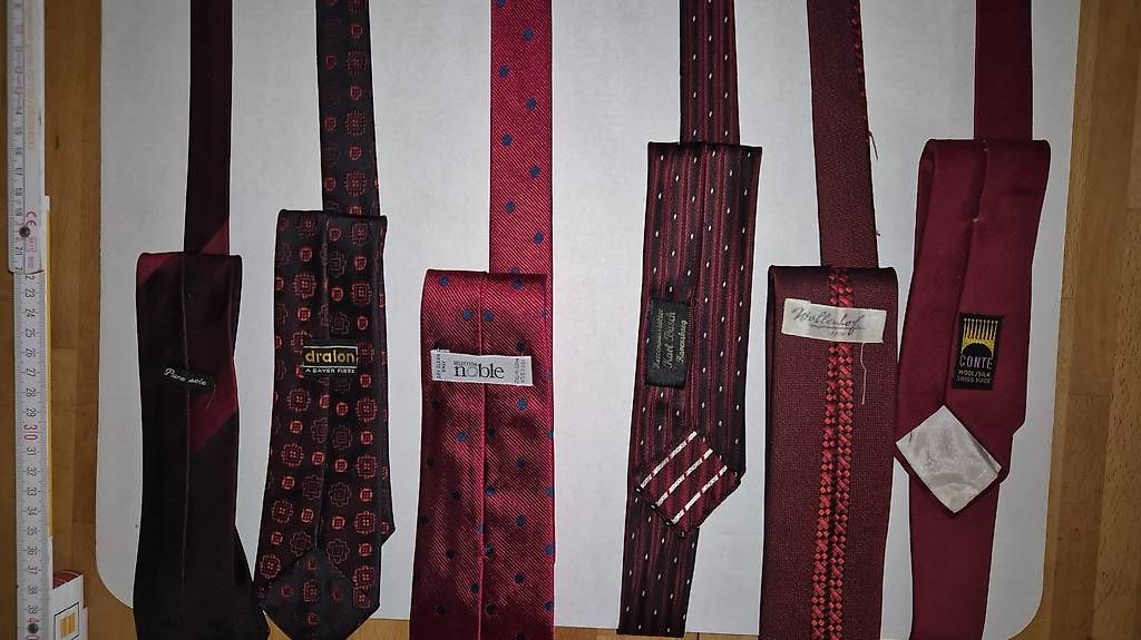 Cravatte: Vintage Herren Krawatten 4 Polyester & Seide – Usato da Zuerich venduto da Moysy 1