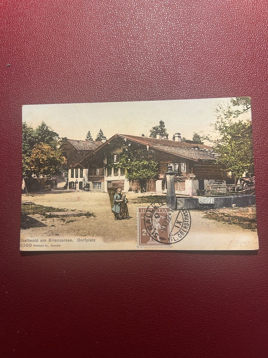 Cartes postales: Iseltwald am Brienzersee, Dorfplatz 1922 – D'occasion à Breganzona par Milesbo