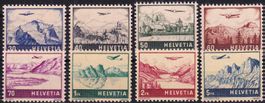 1941, Landschaften + Flugzeuge Nr. F27-F34, Serie postfr.**.