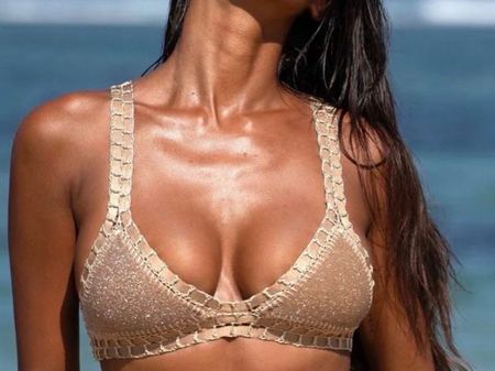 Luxsea *NEU* Häkel Bikini/elegant Top, Boho, gold/beige
