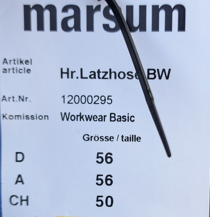 Pantaloni: Neue Marsum Arbeitshose Gr. 56 Latzhose – Nuovo e nell'imballaggio originale da Gysenstein venduto da joshuas81 4