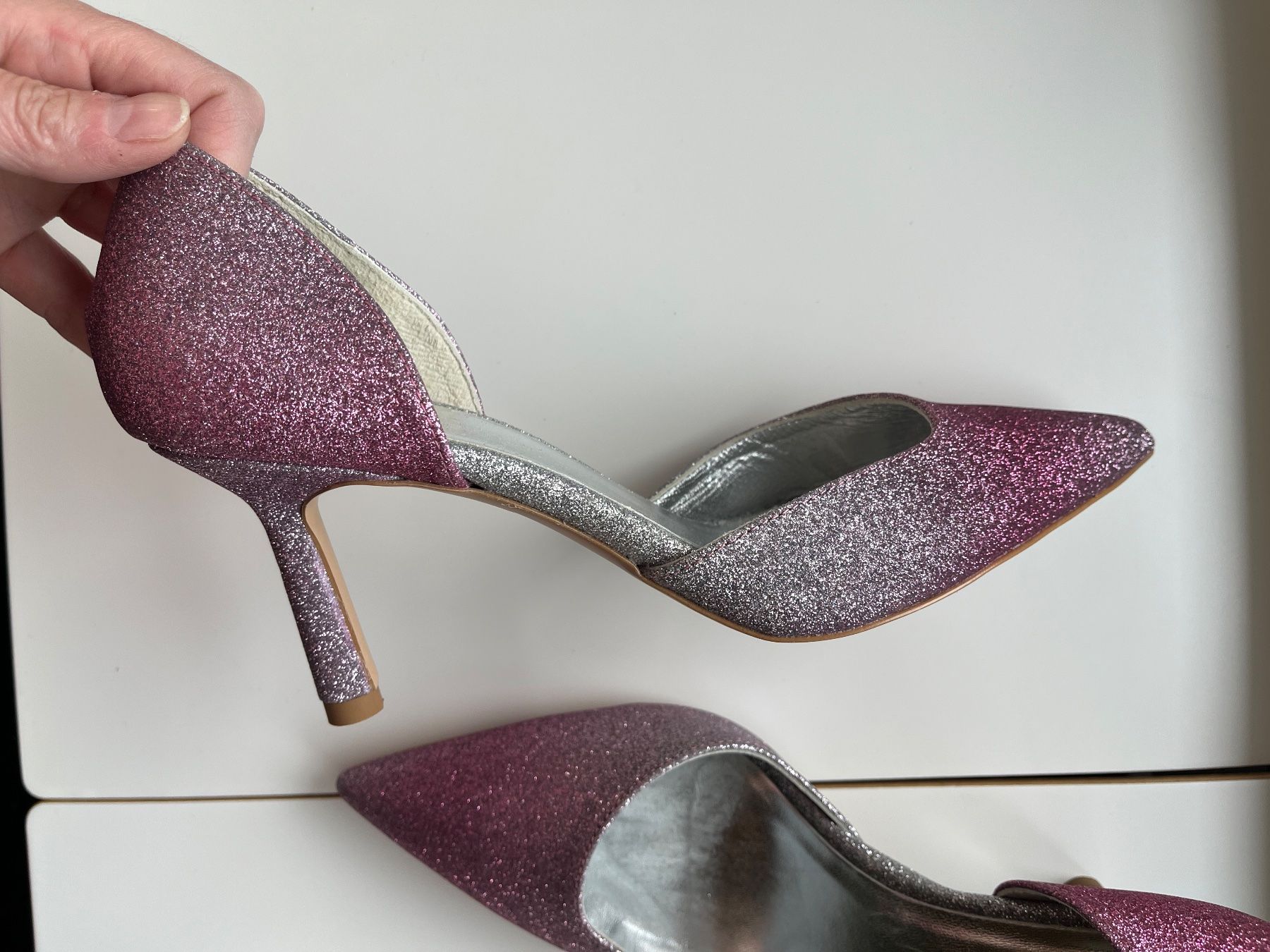 Scarpe da donna: Pink Glitzer Pumps, Grösse 40 – Usato da Baar venduto da DealDiHei 1