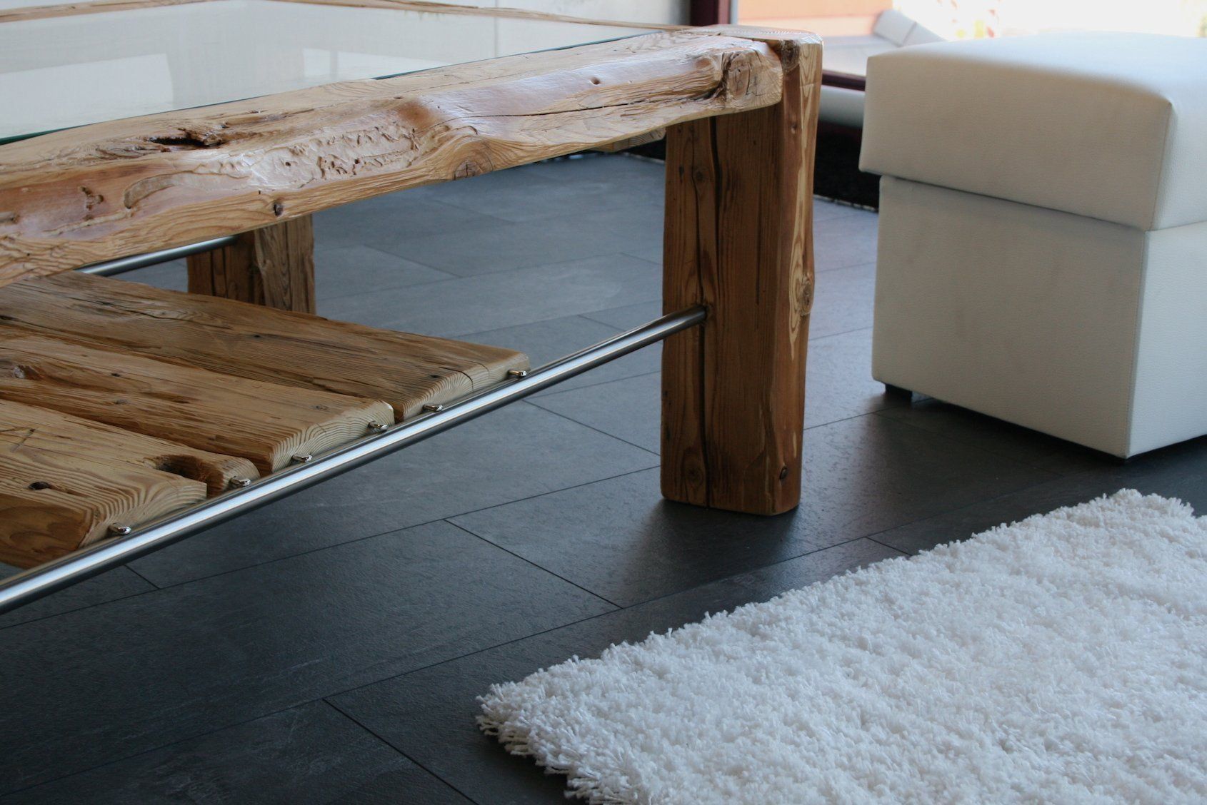 Tische: Couchtisch Glas & Holz - Wooden Coffee Table – Gebraucht aus Zürich von Miki_Schreiner 1