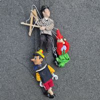 Marionnettes Pinocchio stan laurel marionette vintage