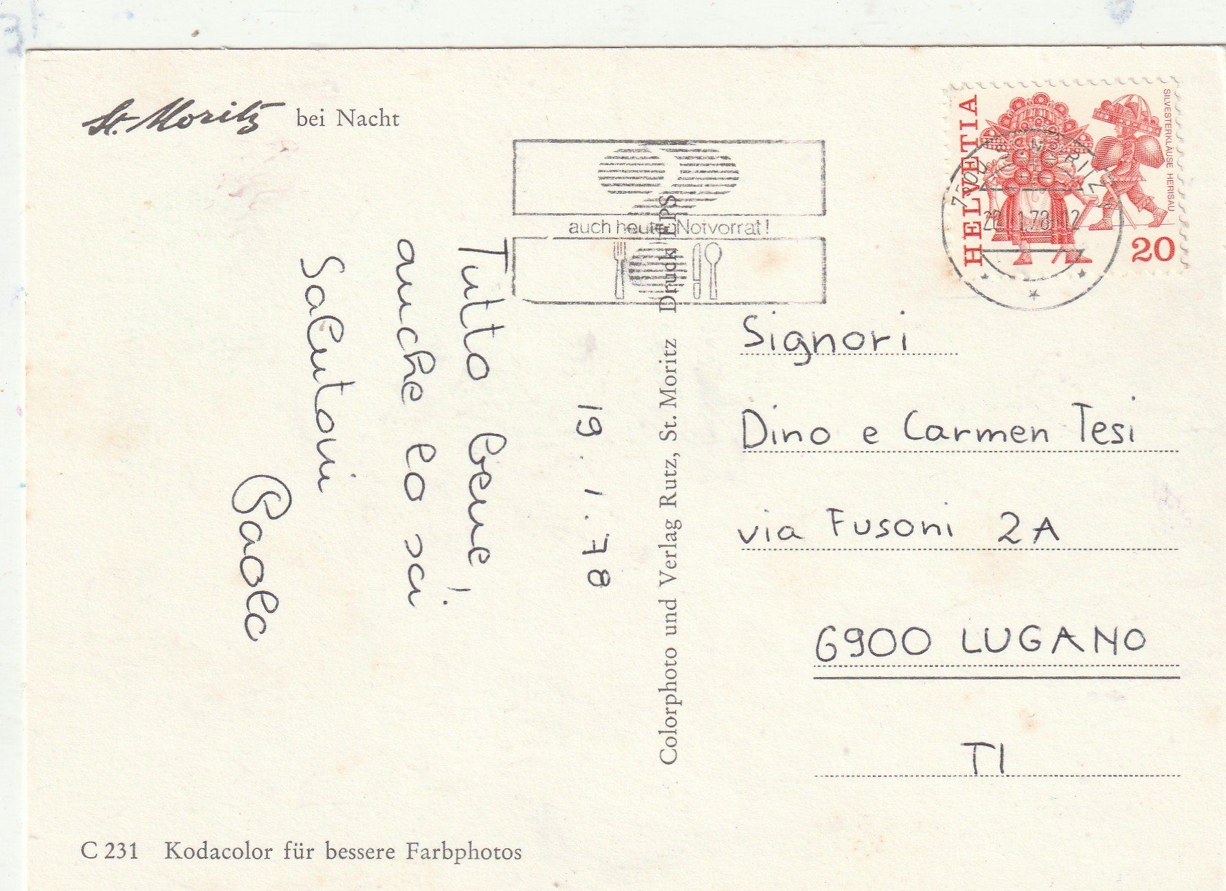 Cartes postales: St. Moritz – D'occasion à Lumbrein par made02 1