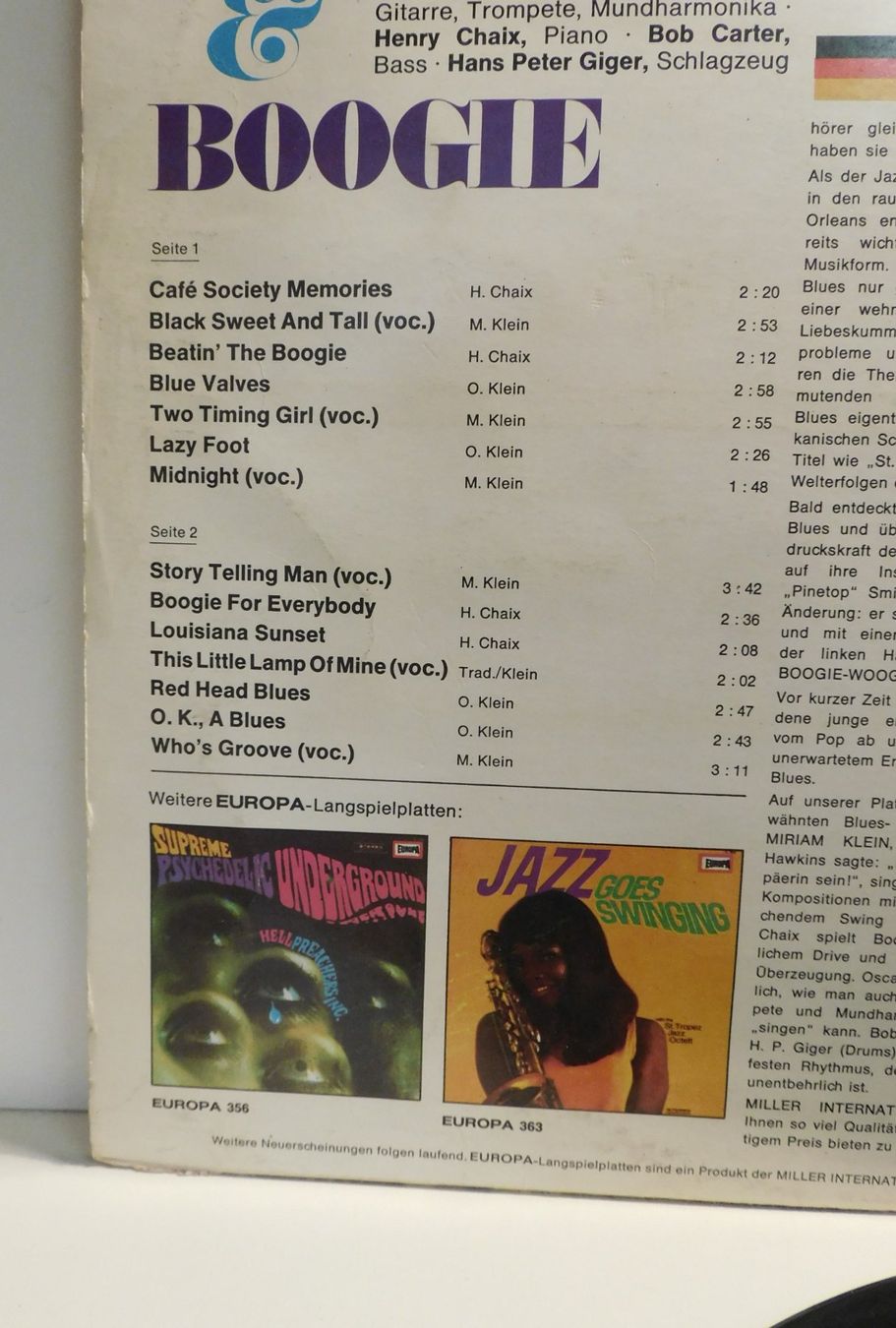 Dischi in vinile: LP Blues & Boogie for Everybody Schallplatte    LP – Usato da Sursee venduto da 76 5