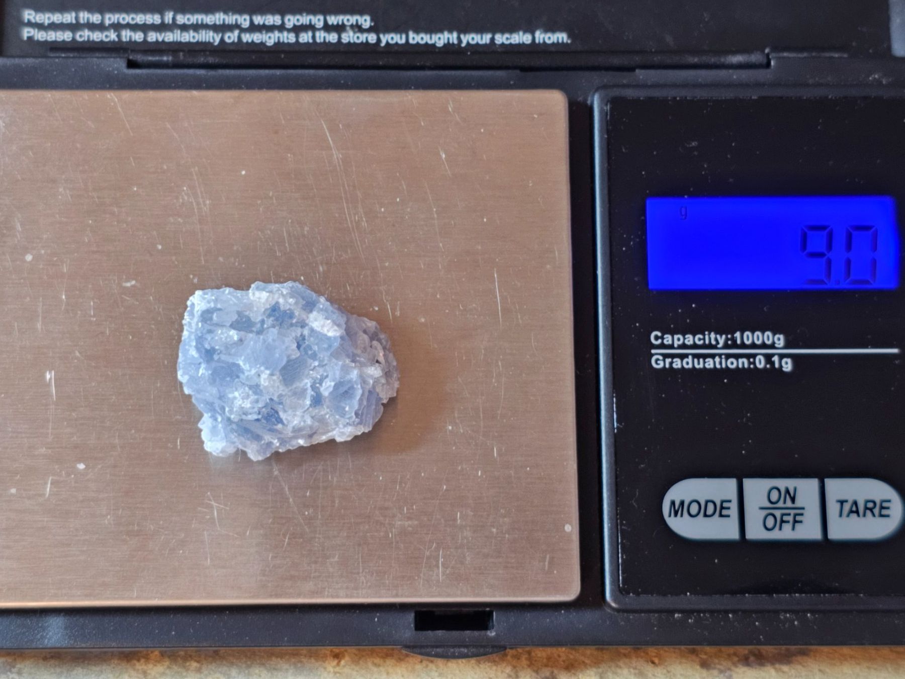 Minerali & Pietre curative: 9gr Calzit Calcith hellblau Heilwasser Kalzit Heilstein – Nuovo (secondo la descrizione) da Riedt b. Erlen venduto da Gottestraene 9