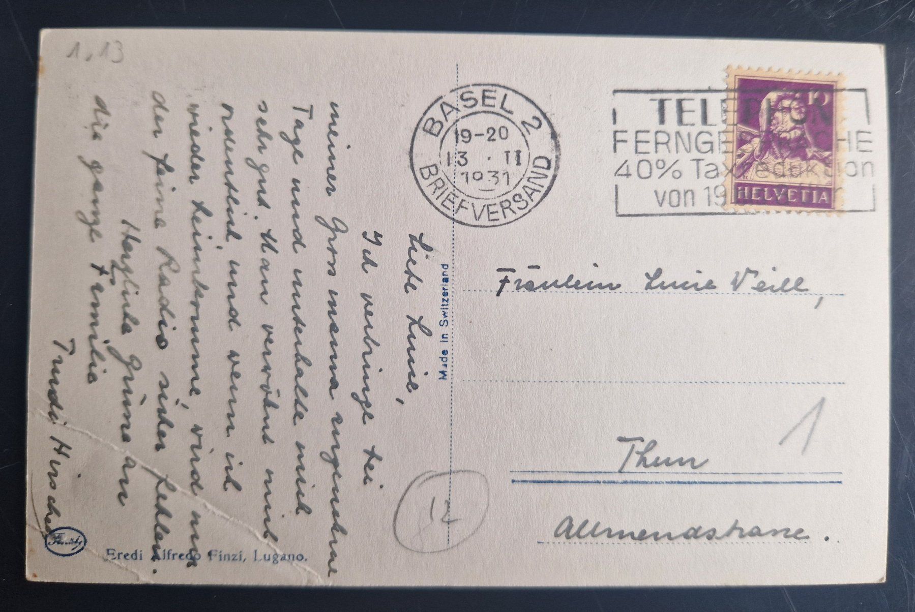 Cartoline postali: Basel Münster 1931 – Usato da Melchnau venduto da Arthurius 1