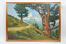 Le Cervin depuis un sentier alpin — Joseph Arthur Ruffin