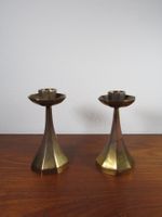Mid Century Kerzenständer Paar aus Messing 1960er Jahre