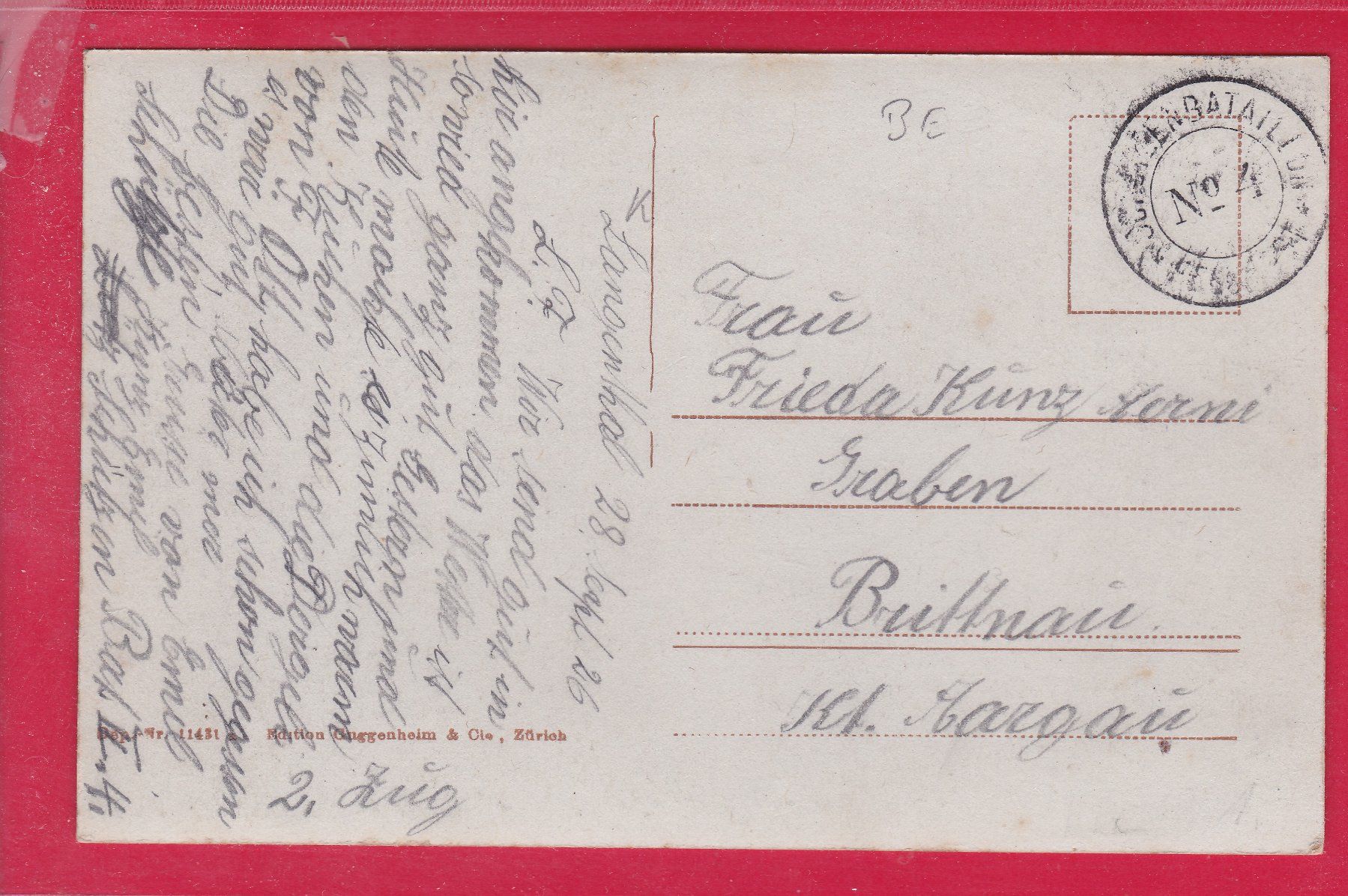 Ansichtskarten: LANGENTHAL, SCHULHÄUSER, FELDPOST, 28.9.1926 – Gebraucht aus Oberrieden von Gebirgsstelze 1