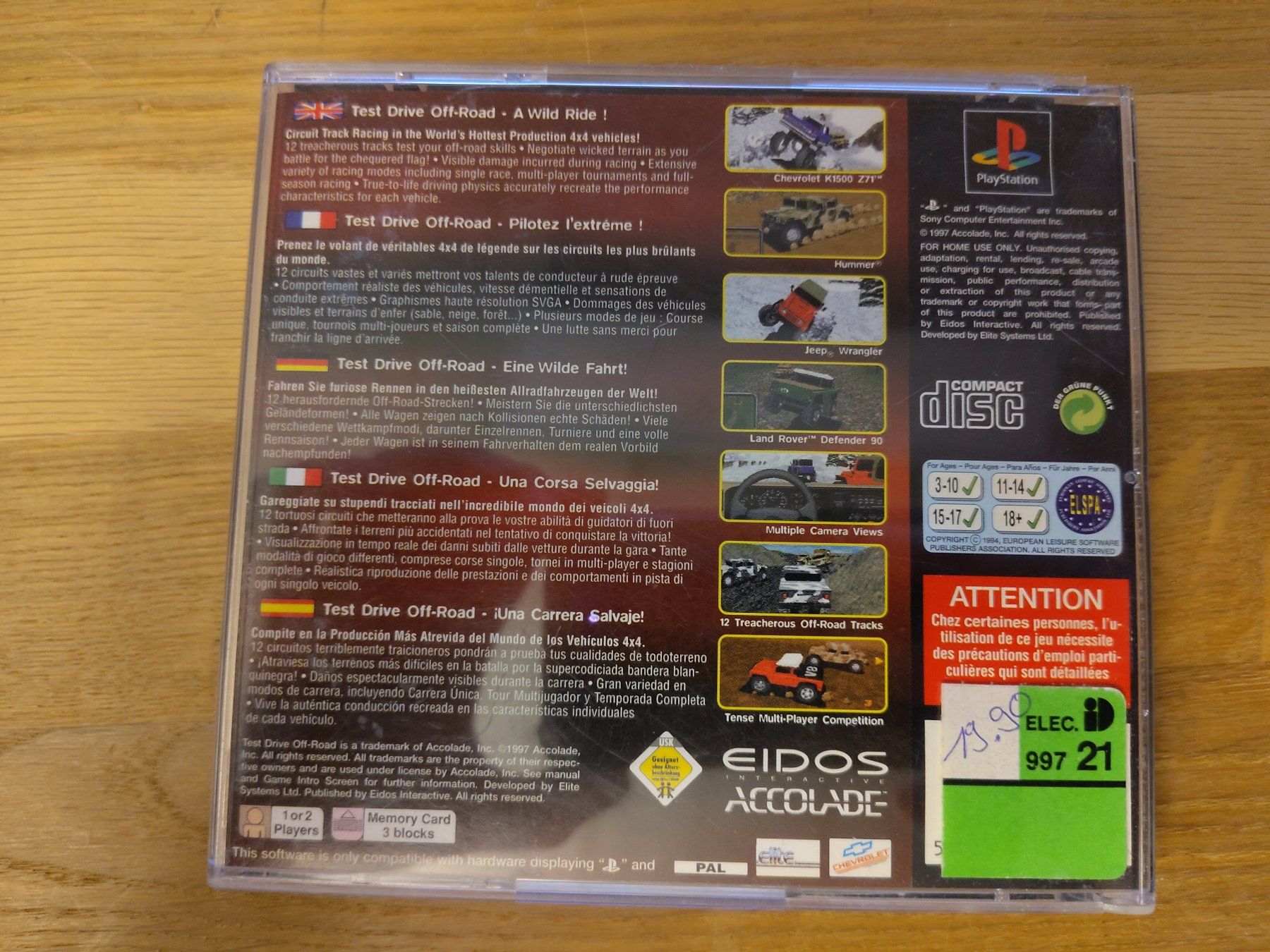 Sony Jeux: Test Drive Offroad - Playstation 1 / PS1 – D'occasion à Kloten par SuperRetroPixels 1