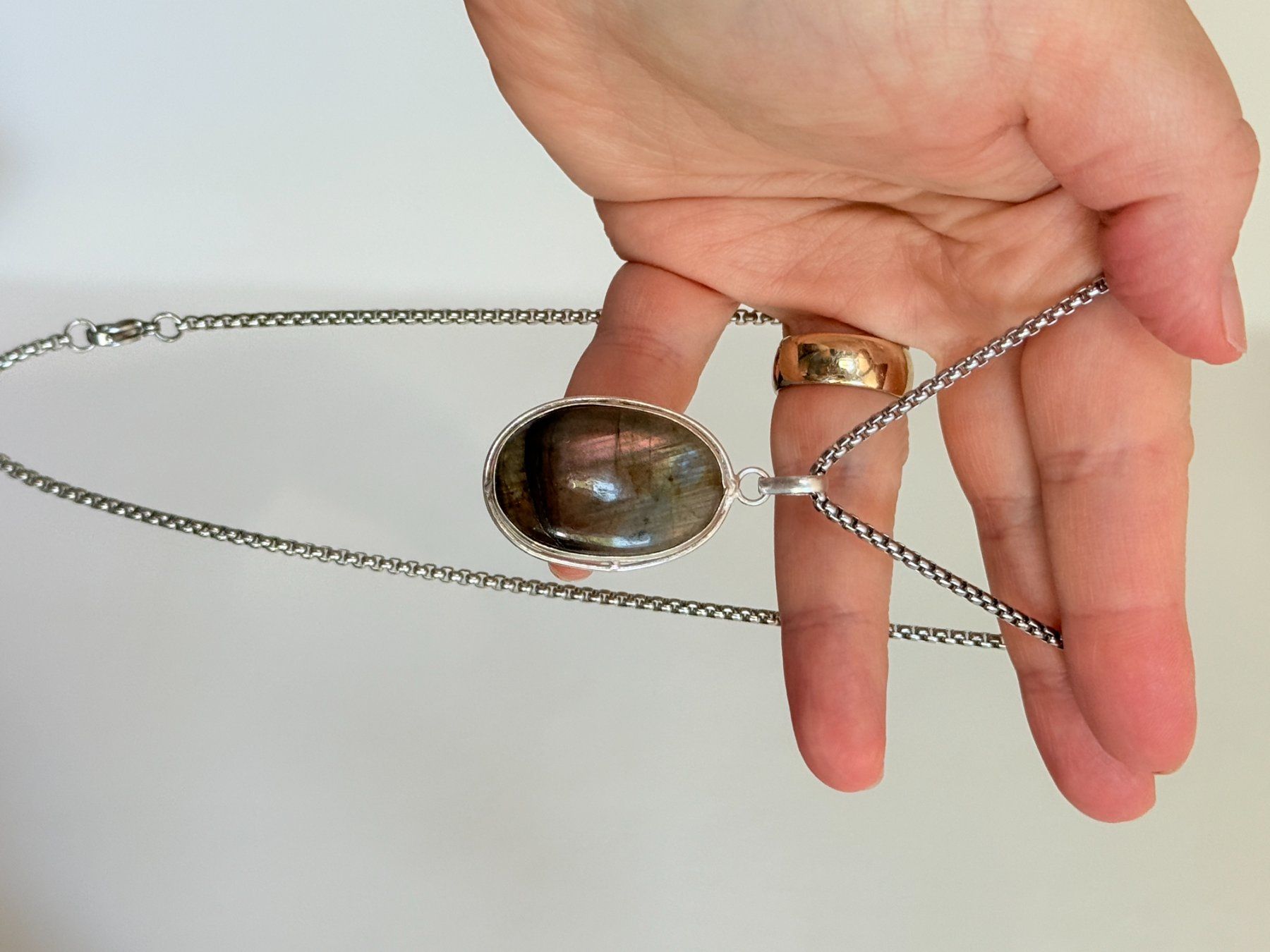 Catenine: Collier pendentif Labradorite - Élégant 💎 – Nuovo e nell'imballaggio originale da Genève venduto da AWWA 4
