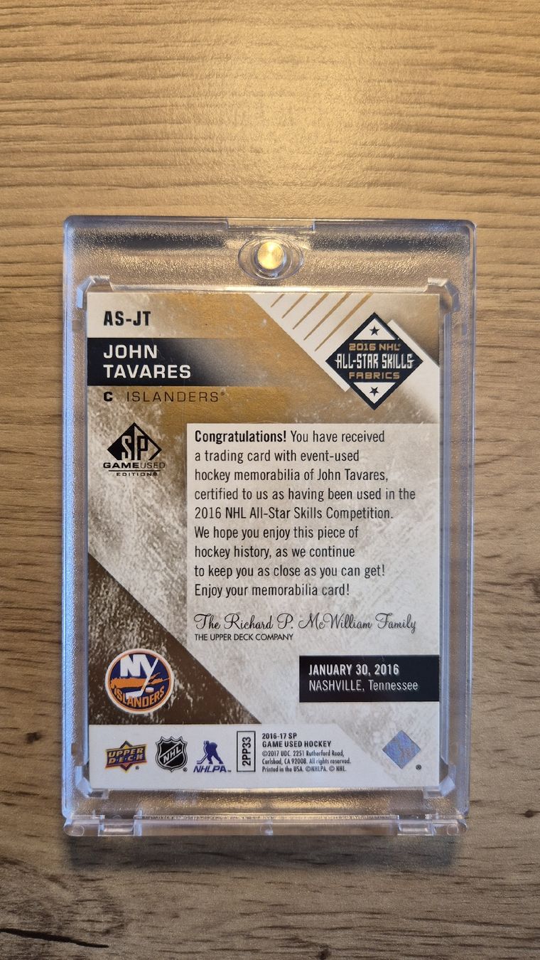 NHL Cartes à collectionner: NHL John Tavares NY Islanders Patch 18/35 – D'occasion à Bellach par IceCards-80 1