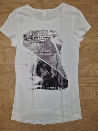 T-Shirt XS von S. Oliver weiss mit Print *NEU*