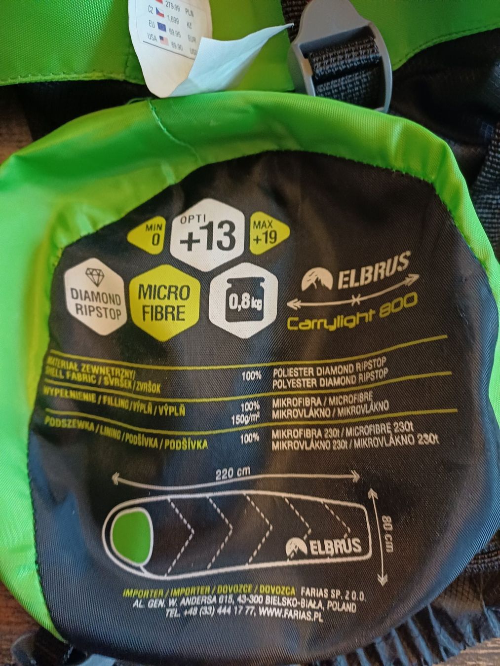 Sacchi a pelo: Schlafsack Elbrus Carrylight 800 – Usato da Reichenbach im kandertal venduto da Alpenflo 4