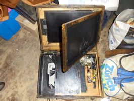 alter Holz Druckkasten "Greif" Oscar Rutishauser 8 Co