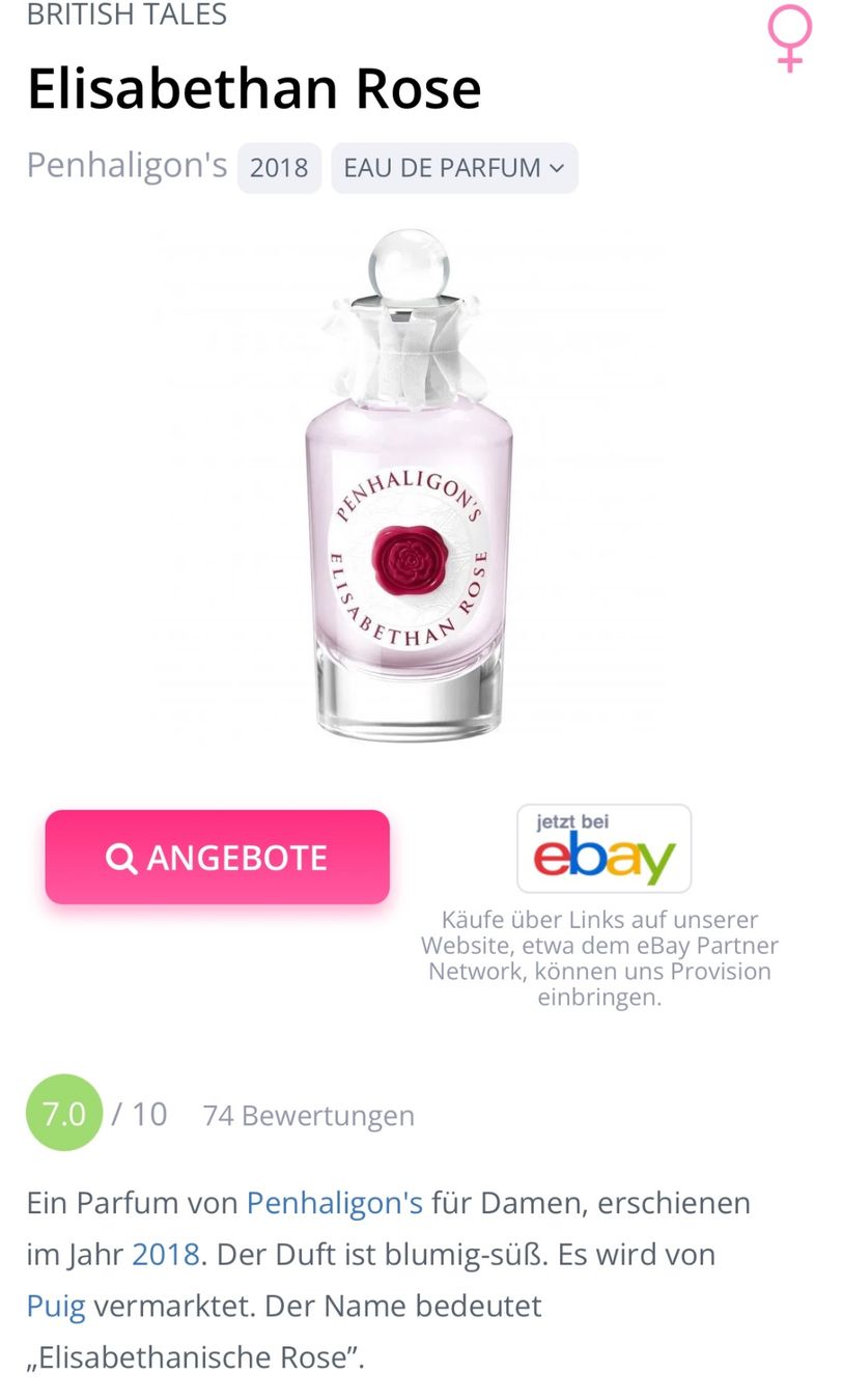 Profumi & Eau de Toilette: Milestone Passionate Everlasting Rose EDP 5Ml.( Penhaligon) – Usato da Zürich venduto da deruja 2