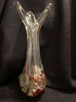 Mundgeblasene Glasvase mit speziellem Design, Vintage