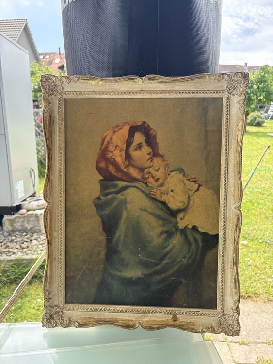 Vintage Framed Print - Madonna and Child - 46cm x 35cm (Gebraucht) in ...