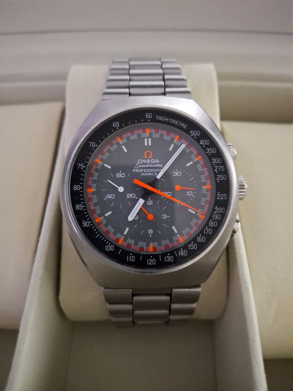 Omega Orologi: Omega Speedmaster Automatic Mark 2  Ab,1.- Chf. – Usato da Reiden venduto da Flomy-72