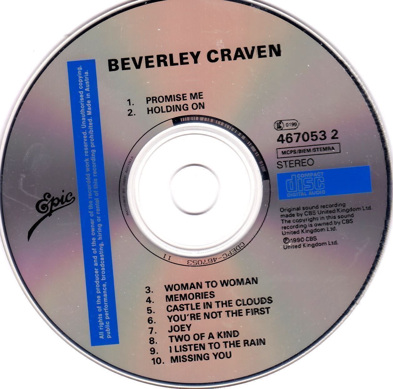 CD: CD: Beverley Craven – Usato da Bern venduto da MacBit77_chbe 2