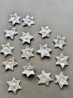 15 SILBERFARBIGE STERNE - NEU